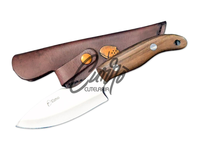 Faca Coreadeira Elmo Skinner 4,5 Pol Cabo Madeira Nobre
