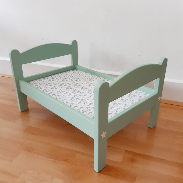 LIT DE POUPEE VINTAGE vert cactus