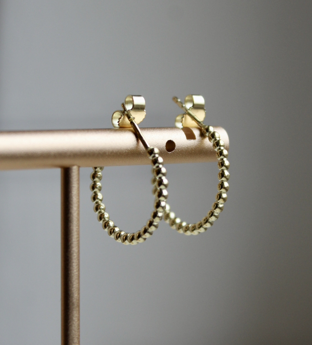 Creolen •Sepia• / Silber 585 Gelbgold plattiert 