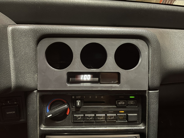 Support manomètres Honda CRX 88-91 avec emplacement horloge