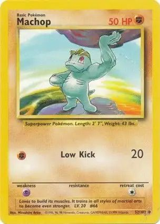 Machop - 52/102 (Base Set Unlimited)
