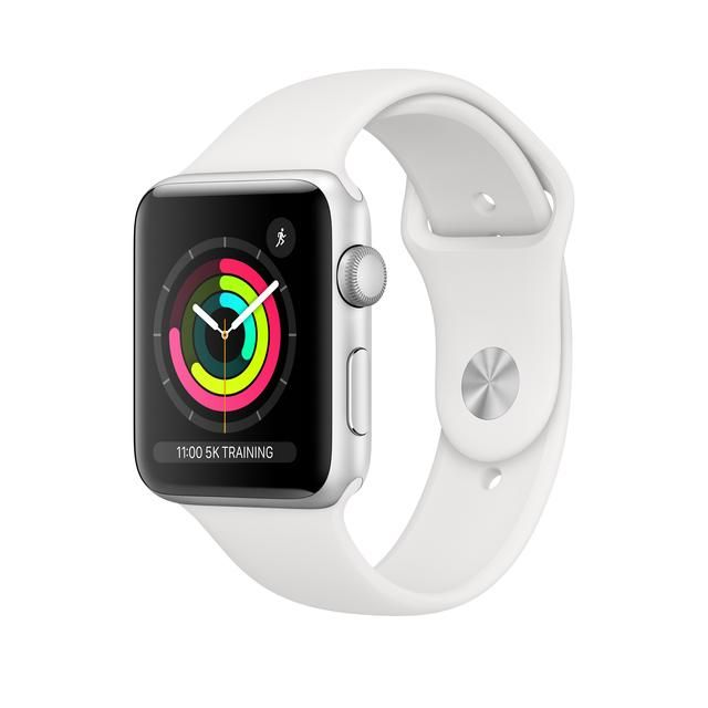 APPLE Watch Series 3 38mm Wit sportbandje.