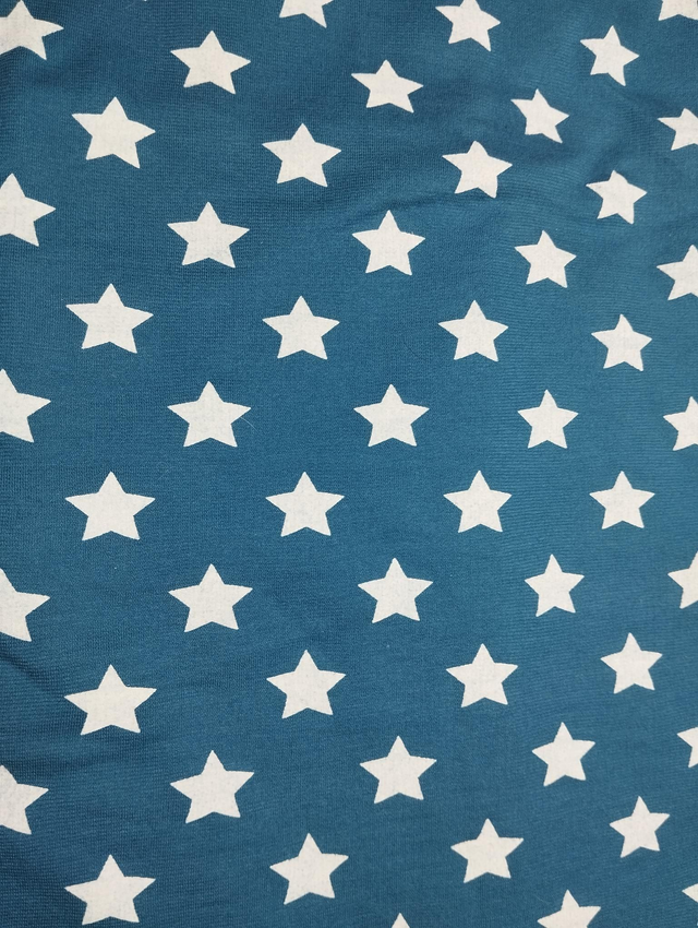 Tissu Étoiles blanches/ bleu pour COMMANDE 