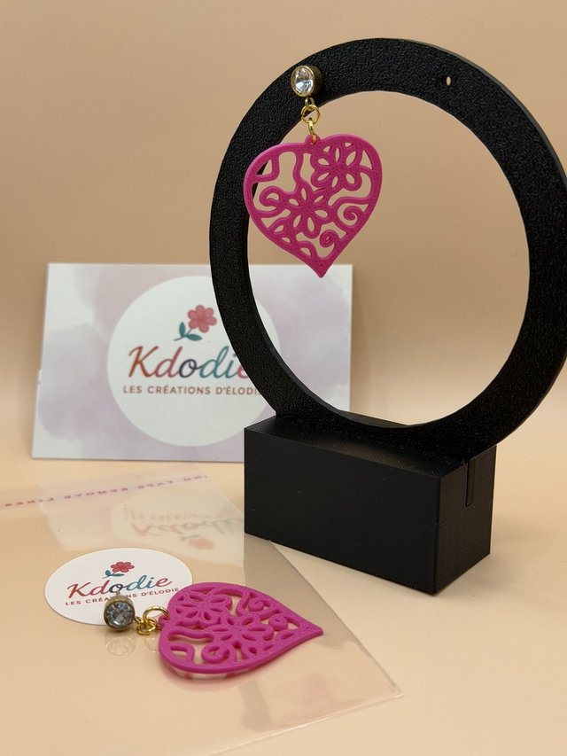 Boucles d'oreilles Coeur - Attaches Fantaisies couleur dorée