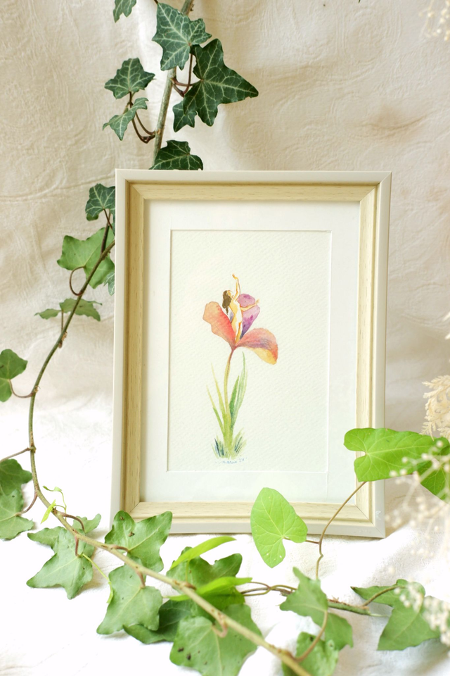 original A6 encadré "La femme-fleur"