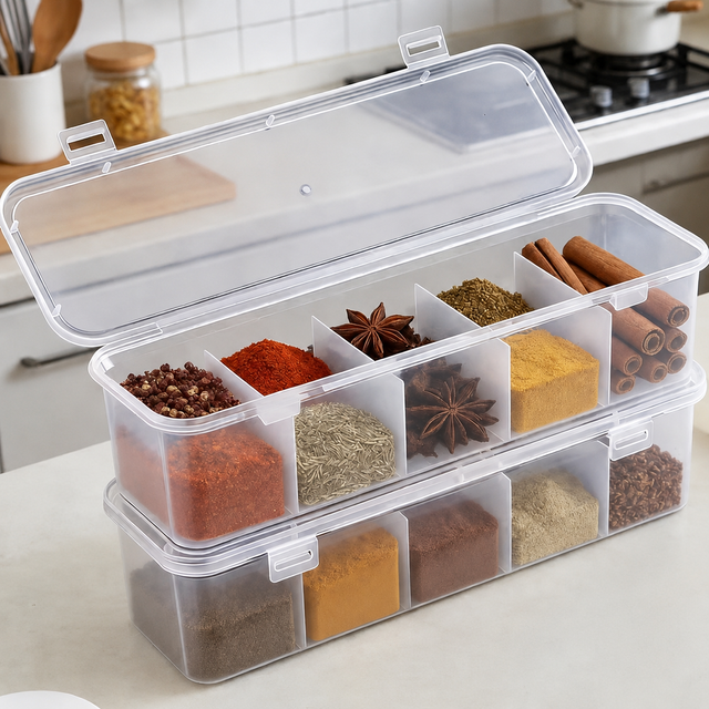 5-Compartments Kitchen Storage Box