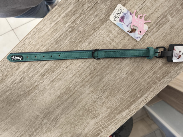 Collier simili sweet vert 15mm x 30cm