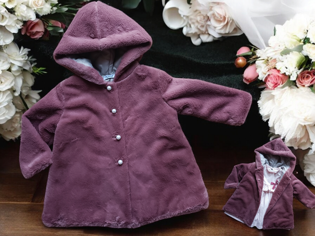 Manteau fausse fourrure 18m