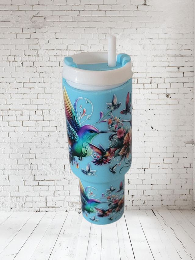 Porte cles gourde oiseaux