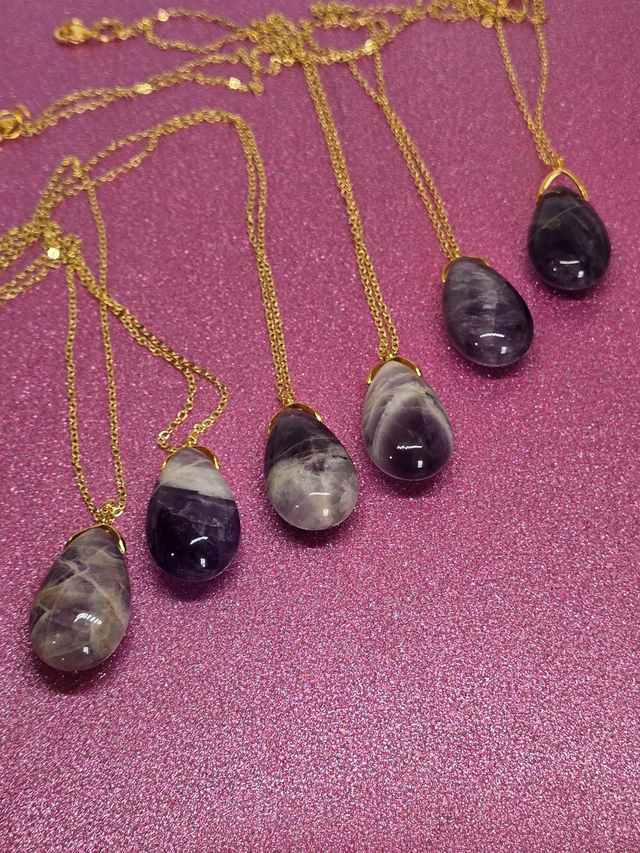 Sautoir goutte Améthyste