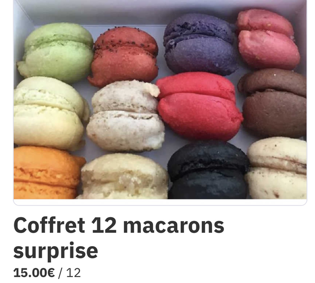 Coffret 12 macarons surprise