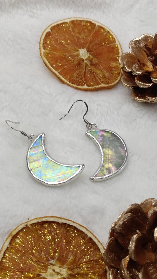 Boucles d&#039;oreilles Lune - sur commande