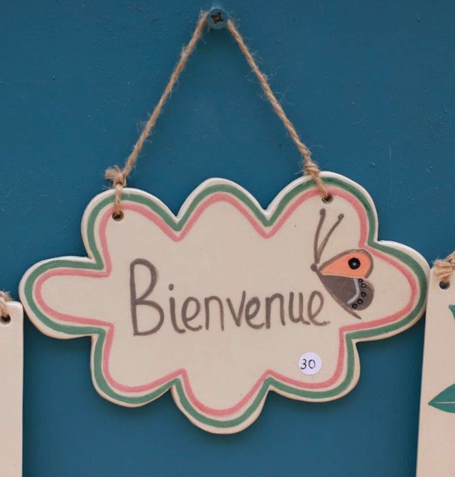 Plaque bienvenue