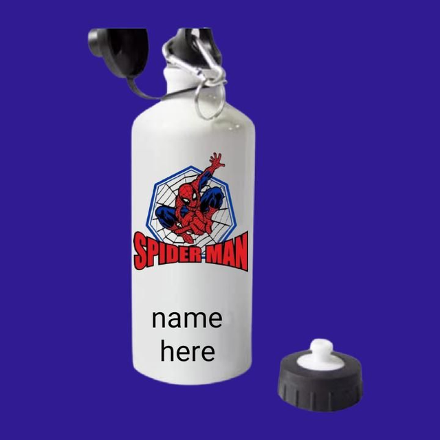 Spiderman water bottle with free personalisation 