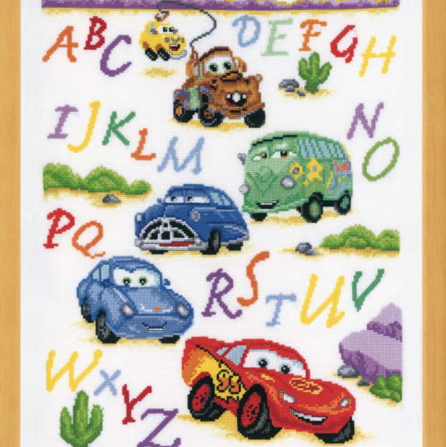 Counted Cross Stitch Kit Disney Cars By Vervaco
