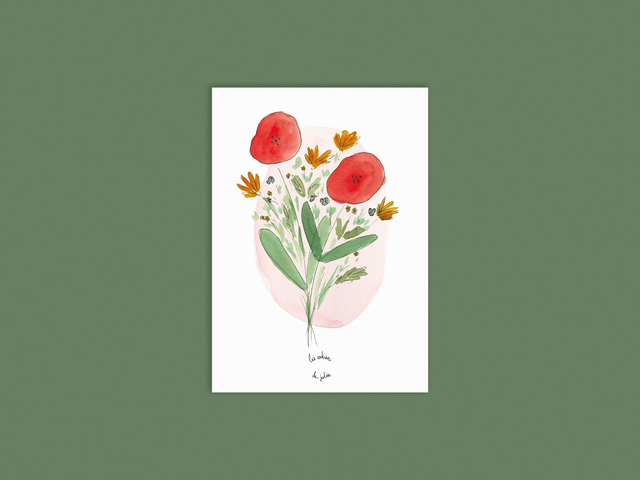 Carte bouquet de fleurs