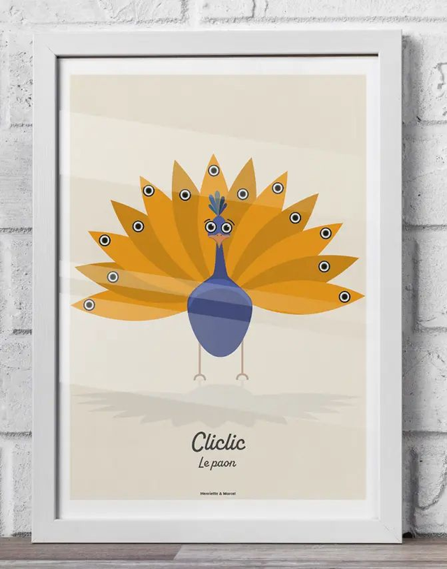 36 - Affiche enfant poule