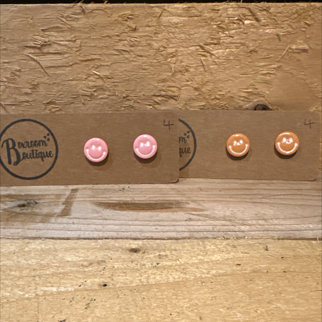 Happy Faces Stud Earrings 