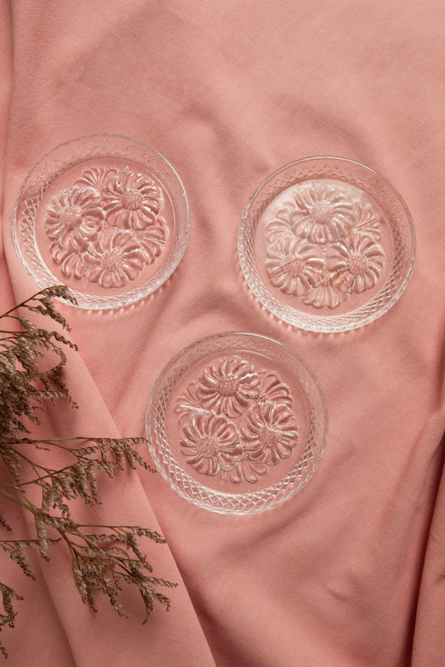 Lot de mini soucoupes fleurs ✨