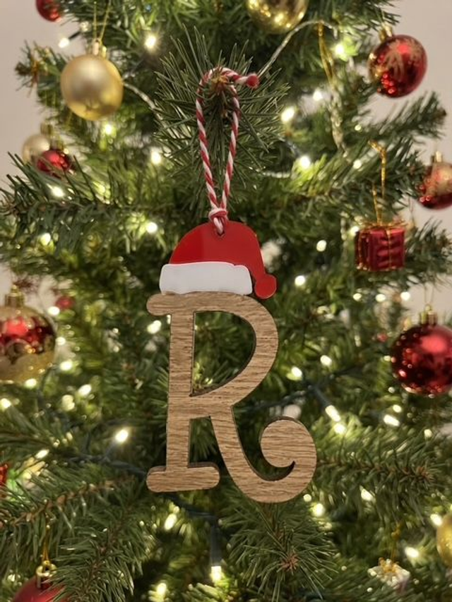 Personalised Wooden Christmas Tree Letter Ornaments