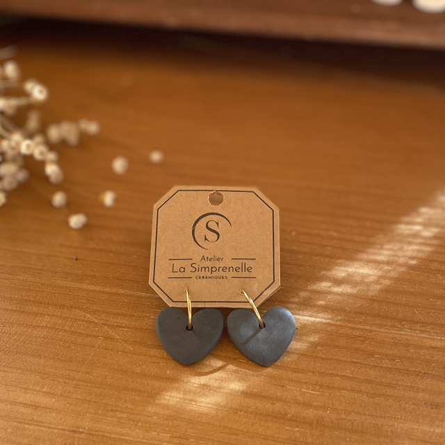 Boucles dâoreilles đ€ CĆur (demi crĂ©ole)