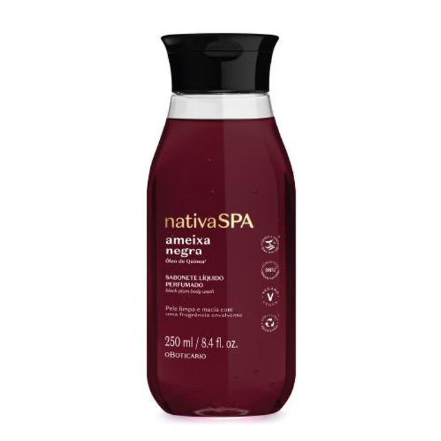 Sabonete Líquido Perfumado Nativa Spa Ameixa Negra, 250ml
