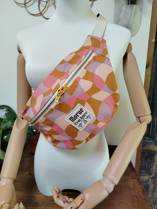 Sac banane M damier pastel