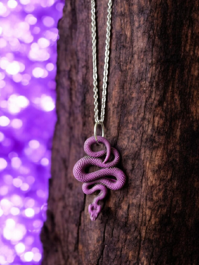 Collier Shakti ( violet pailleté )