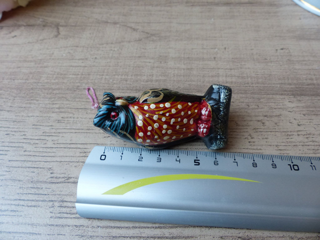 Petit hibou en céramique peint à la main – décoration vintage à suspendre – petit oiseau rétro pour sapin, poignée, vitrine ou collection