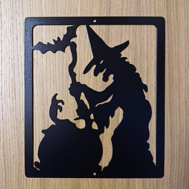 Witch &amp; Cauldron Plaque