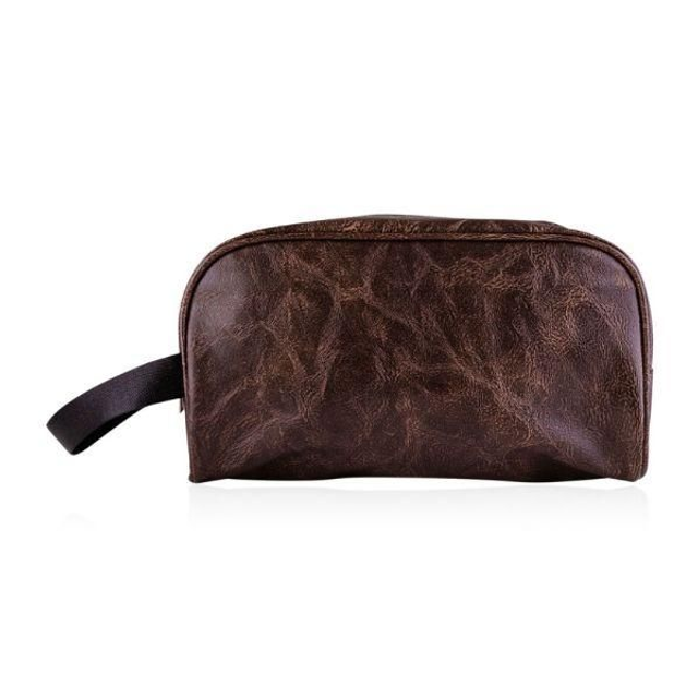 No Marchio Borsa Da Toilette 25x9x13 Marrone
