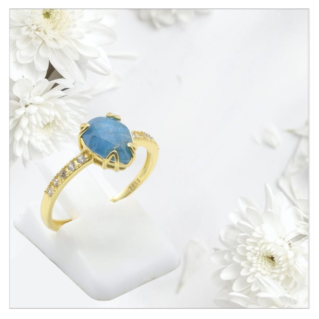 "Apatite" - Bague argent 925