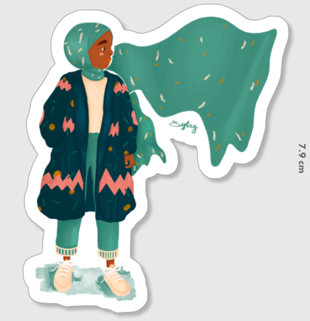 Hijabi flag Sticker