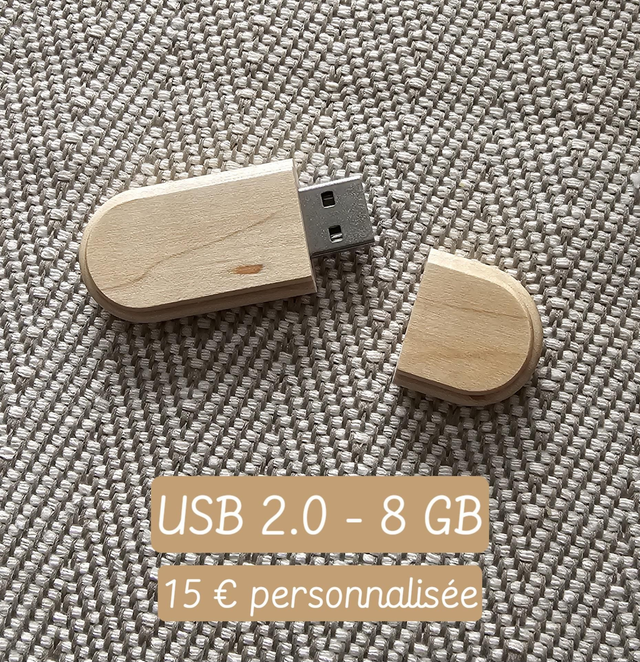 Clé usb personnalisée gravure lasee