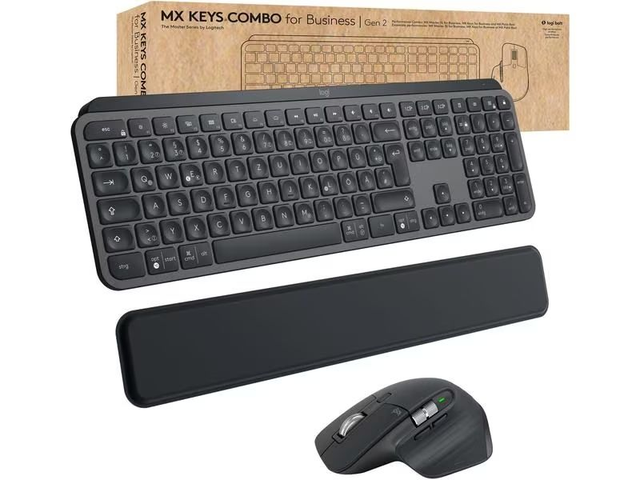 Logitech Ensemble Clavier Souris MX Keys Combo for Business 2e Gen