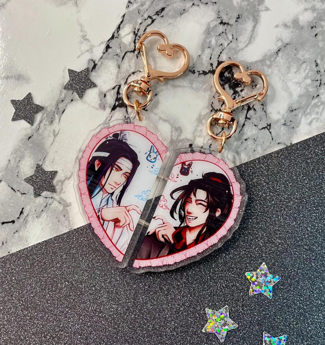 WangXian Heart Magnet Keychains