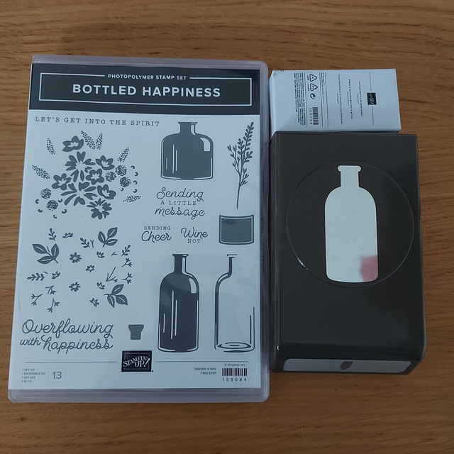 Bottled Happiness stamp set &amp; Bottle punch Bundle + 6 vintage bottle shaker domes