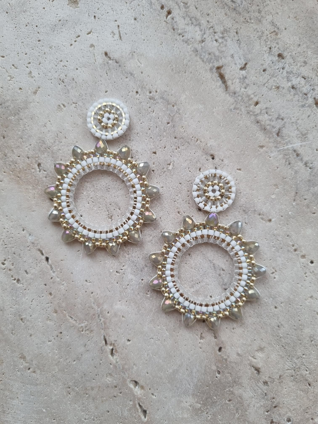 Handgenähte Ohrringe SHINE BRIGHT