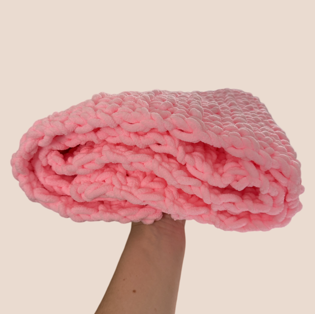 Baby Teddy Blanket Dark Pink