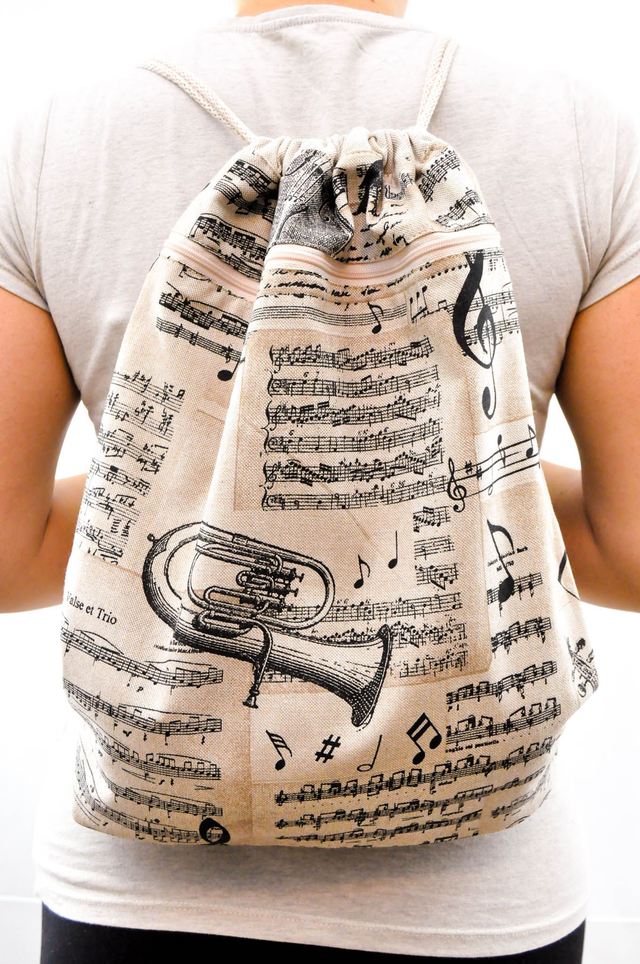 Classical Music Print Backpack