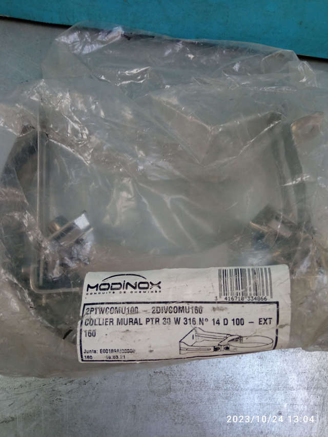 PTR30 - collier mural réglable PTR100 INOX - 2DIVCOMU160 