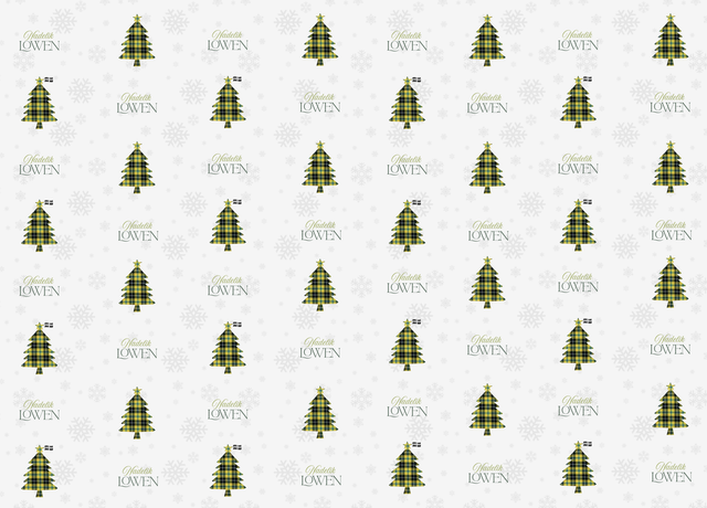 Nadelik Lowen Tartan Tree Wrapping paper - PREORDER (Shipping end of October)