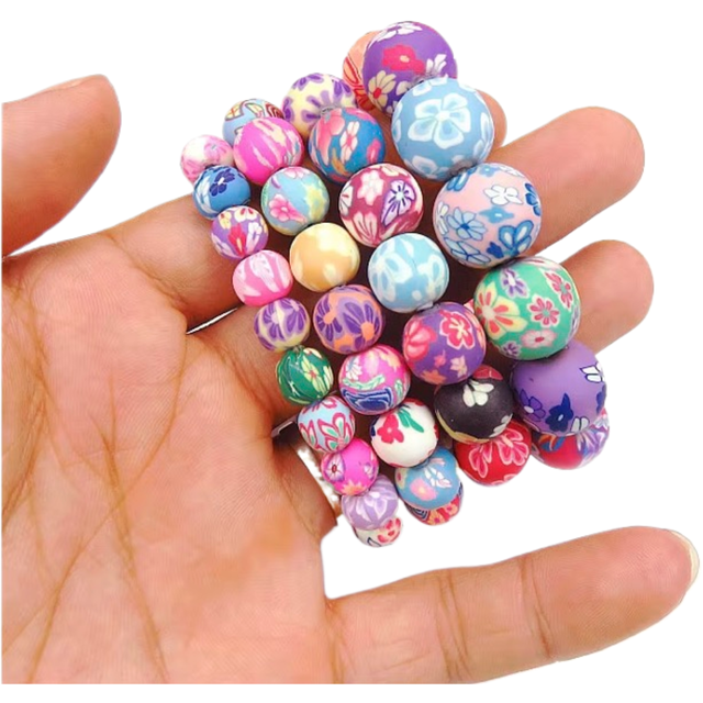 Armband vintage floral 8 mm