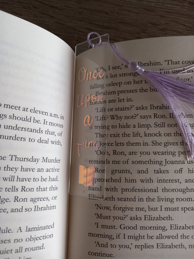 Once upon a time acrylic bookmark