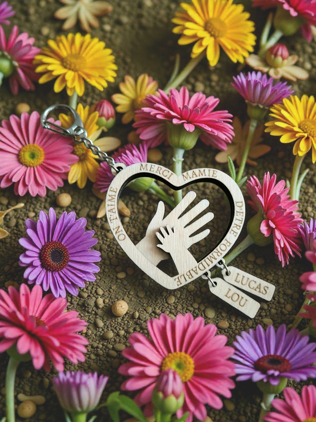 PORTE CLE "MERCI MAMIE"