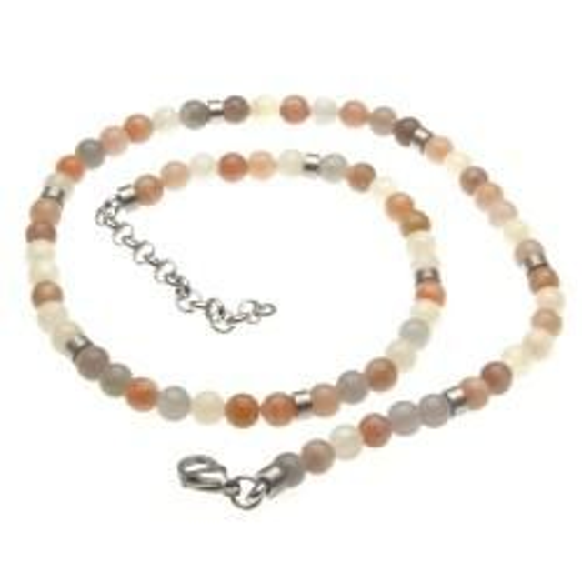 Collana uomo con pietre naturali bijoux e inserti in acciaio 