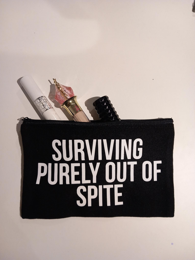 Surviving Purely Out of Spite pouch