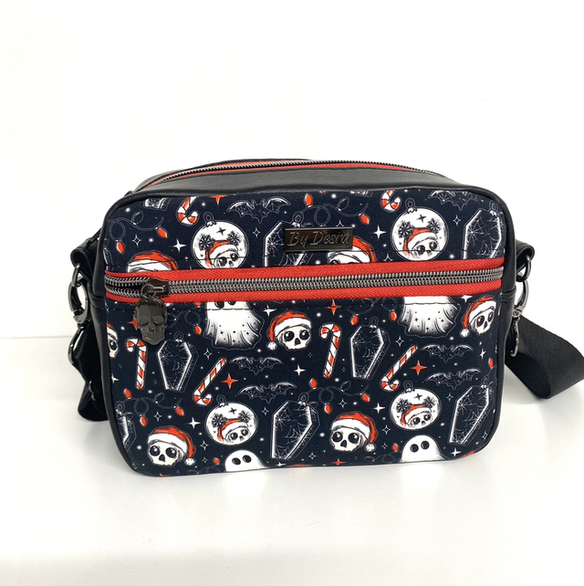Christmas Skulls and Coffins Crossbody Bag