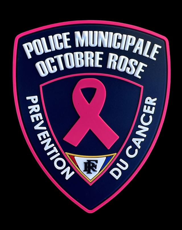 Patch pvc style NYPD Modèle Octobre Rose 