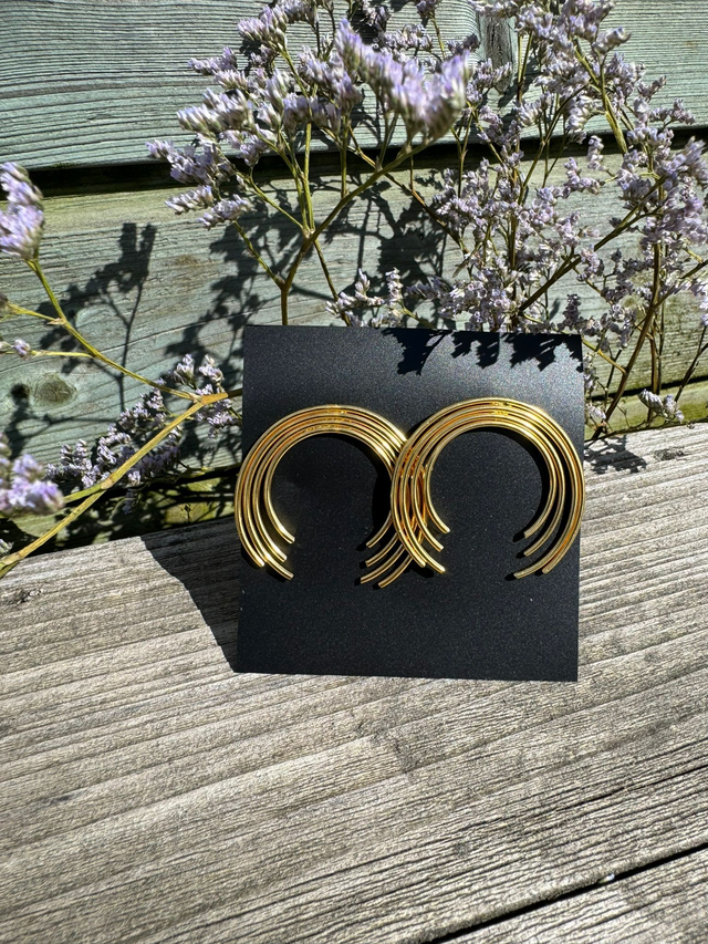 Loop earrings - brass